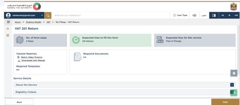 Display of detailed instructions for completing the tax filing process.