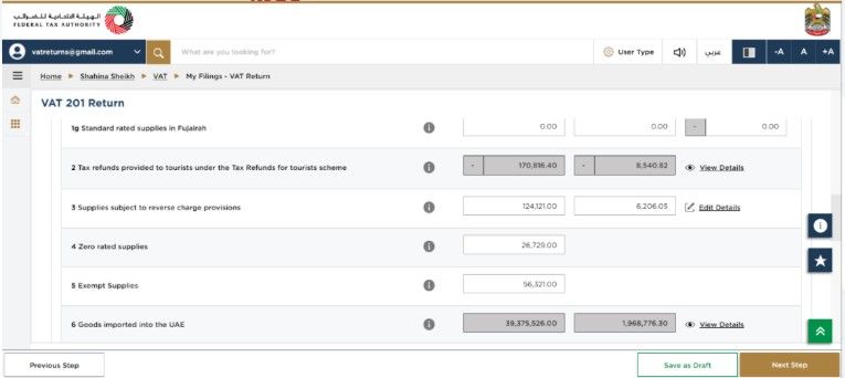 Box 6 auto-filled with Customs import data; Box 7 allows corrections to inaccurate or missing information.